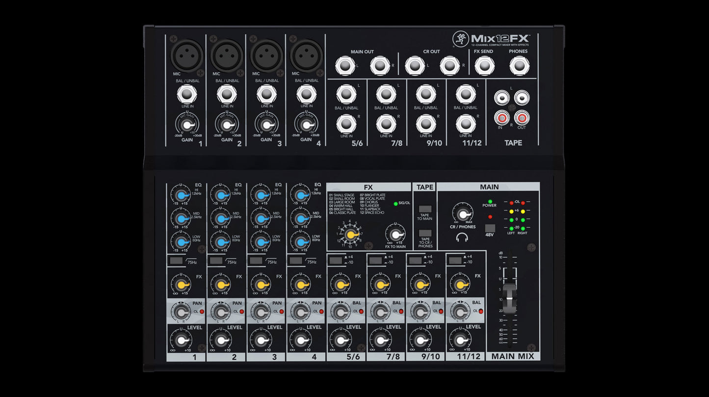 Mackie MIX12FX 12-Channel Compact Mixer w/ FX