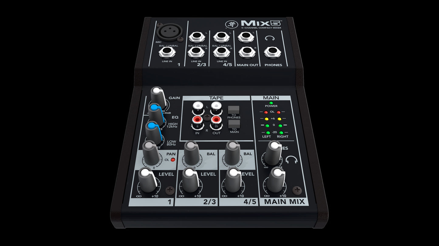 Mackie MIX5 5-Channel Compact Mixer