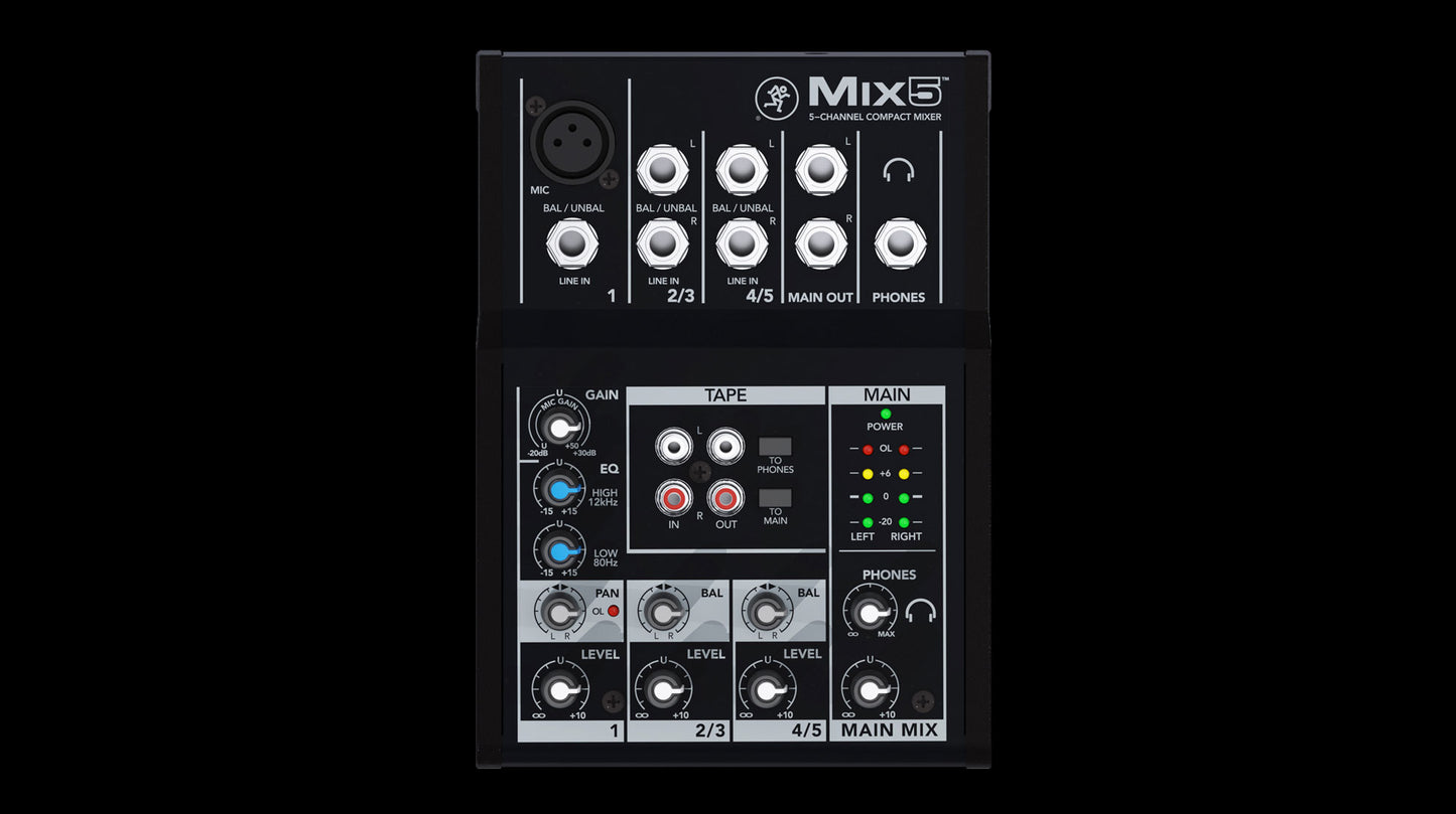 Mackie MIX5 5-Channel Compact Mixer