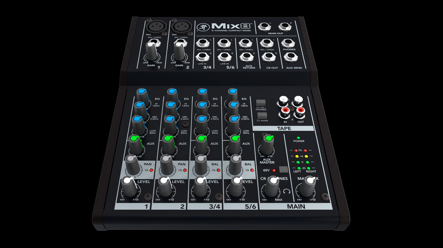 Mackie MIX8 8-Channel Compact Mixer