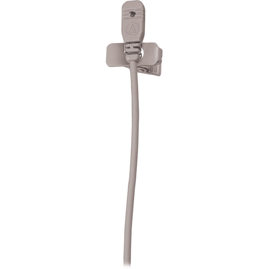 Audio Technica Omnidirectional condenser lavalier microphone with 55" cable terminated with loc