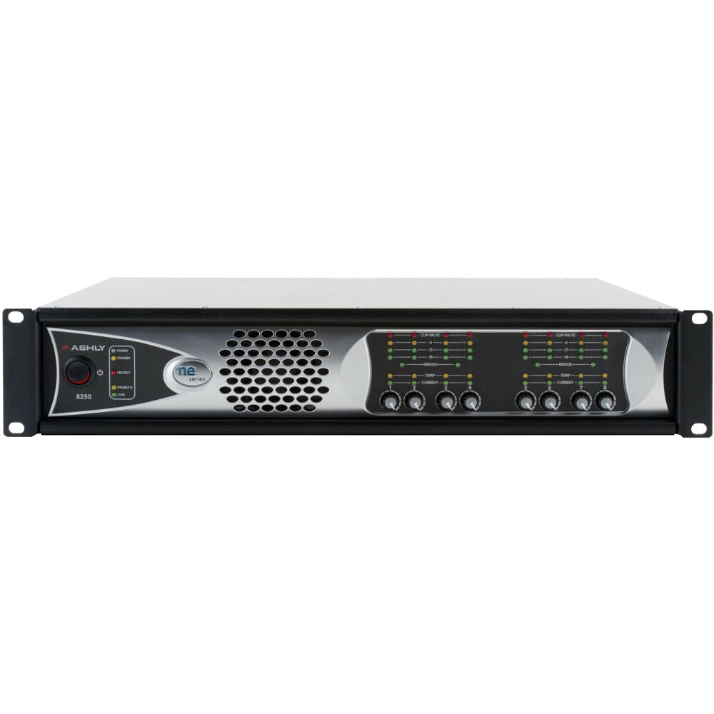 ASHLY Network Power Amplifier 8 x 250W @ 70V Constant Voltage w/selectable HPF