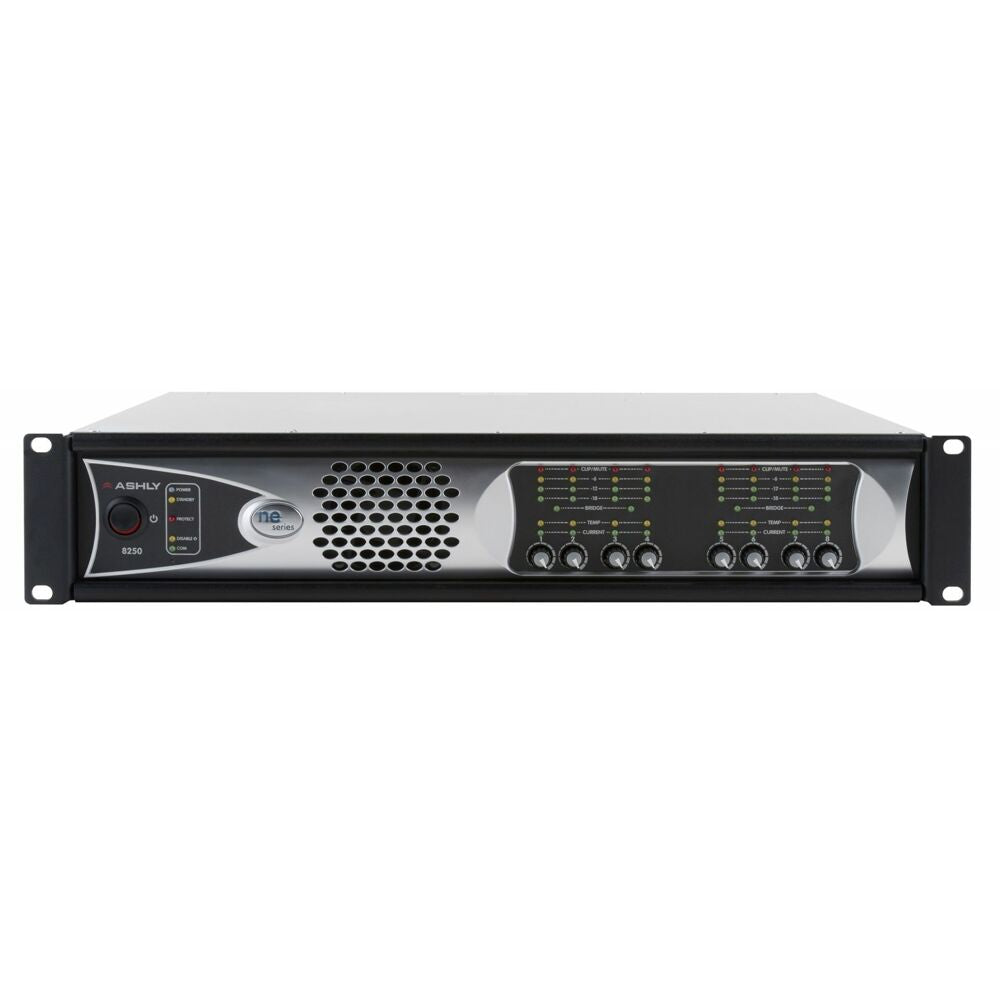 ASHLY ne8250 amplifier plus OPDante and OPDAC8 Option Cards