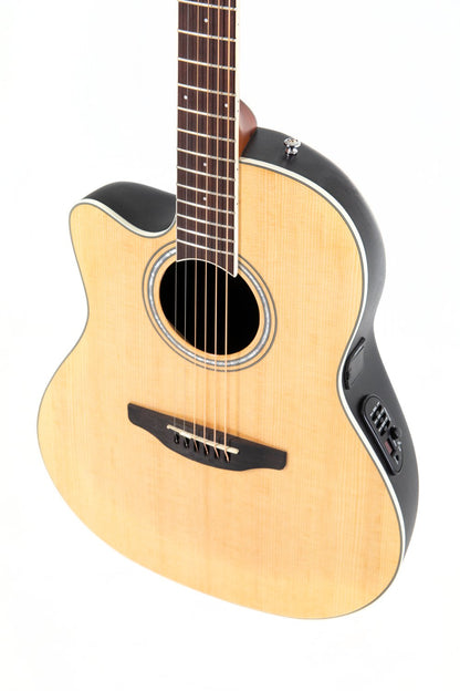 Ovation Celebrity Traditional E-Acoustic Guitar CS24L-4, Natural, Lefty - view 4