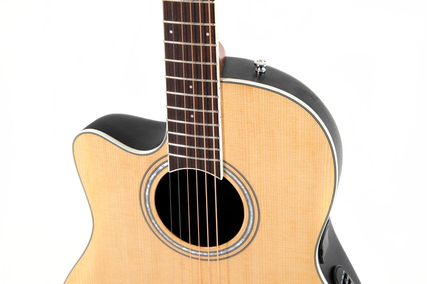 Ovation Celebrity Traditional E-Acoustic Guitar CS24L-4, Natural, Lefty - view 6