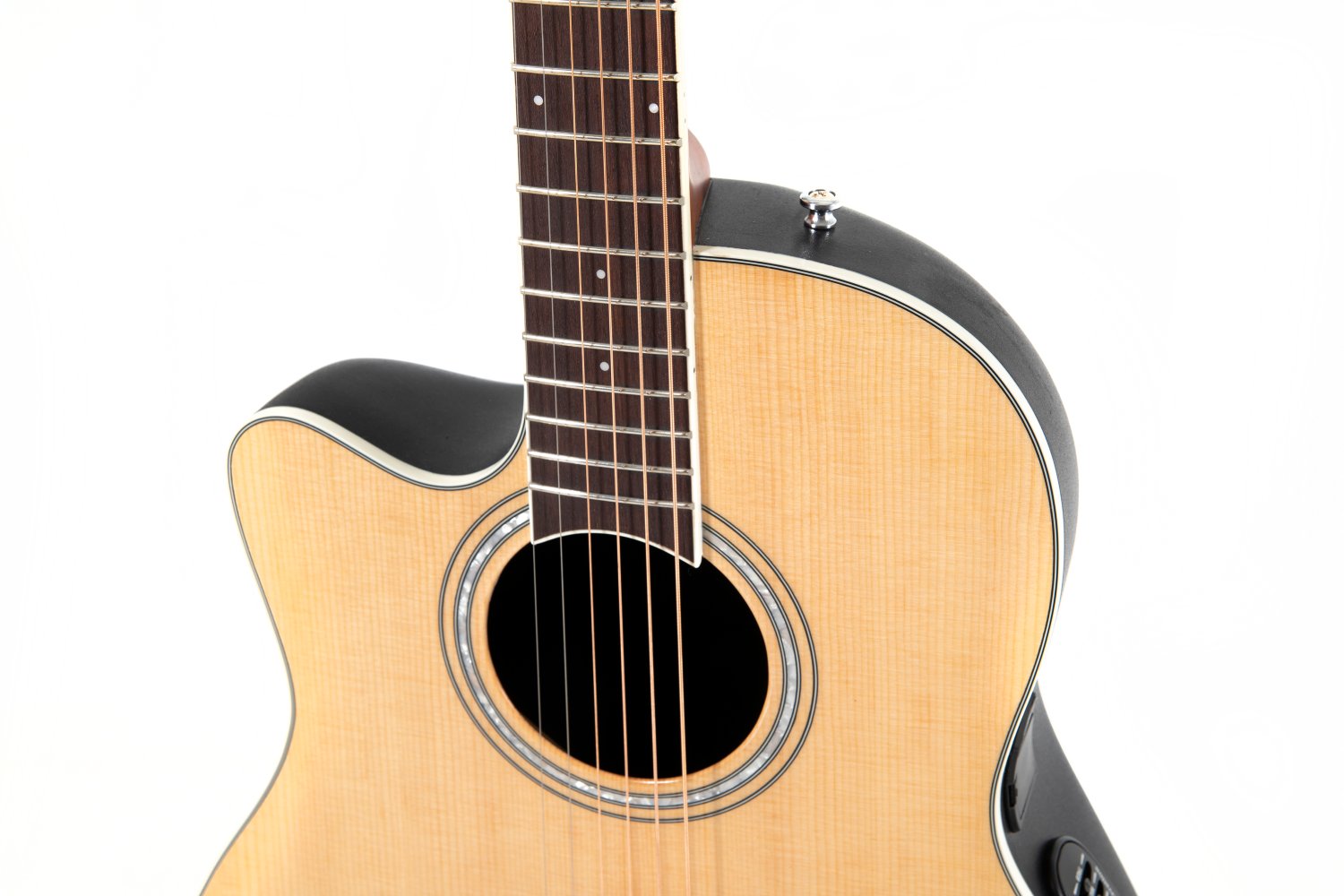 Ovation Celebrity Traditional E-Acoustic Guitar CS24L-4, Natural, Lefty - view 6
