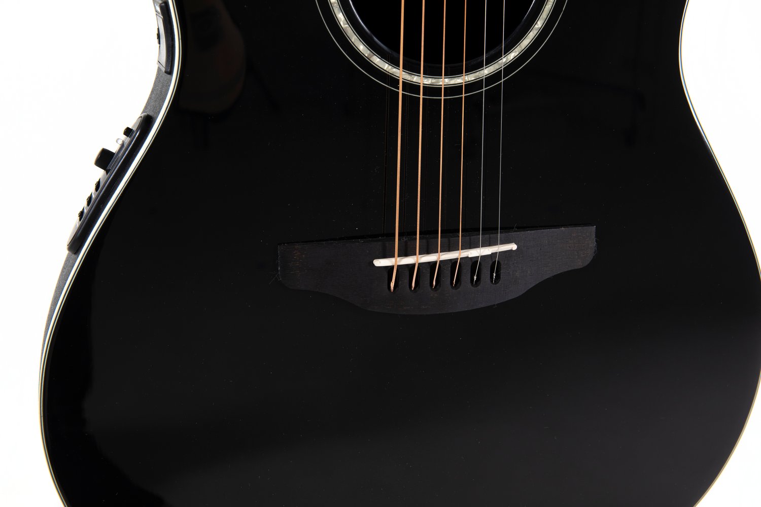 Ovation Celebrity Traditional E-Acoustic Guitar CS24-5, Black - view 7