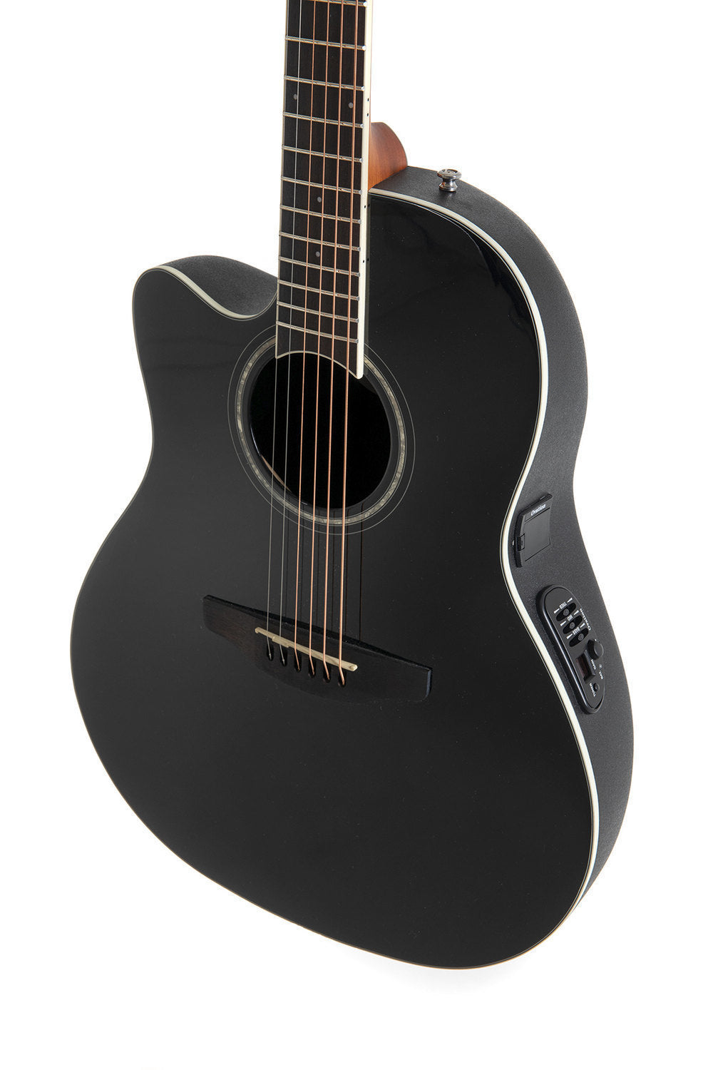 Ovation Celebrity Traditional E-Acoustic Guitar CS24L-5G, Black, Lefty - view 4