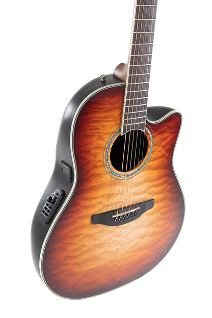 Ovation Celebrity Traditional Plus E-Acoustic Guitar CS24X-7C, Cognac Burst Gloss - view 4