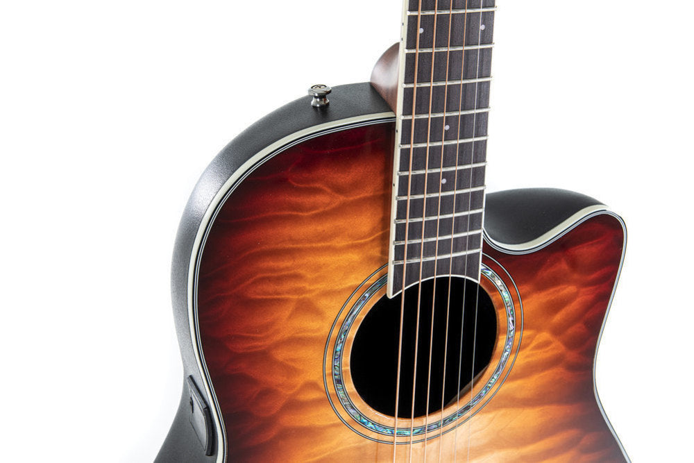 Ovation Celebrity Traditional Plus E-Acoustic Guitar CS24X-7C, Cognac Burst Gloss - view 5