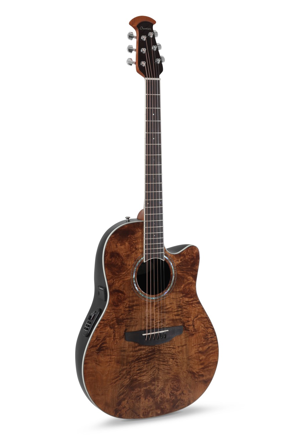 Ovation Celebrity Traditional Plus E-Acoustic Guitar CS24P-NBM, Nutmeg Burled Maple - view 1