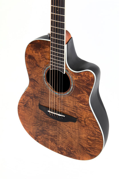 Ovation Celebrity Traditional Plus E-Acoustic Guitar CS24P-NBM, Nutmeg Burled Maple - view 5