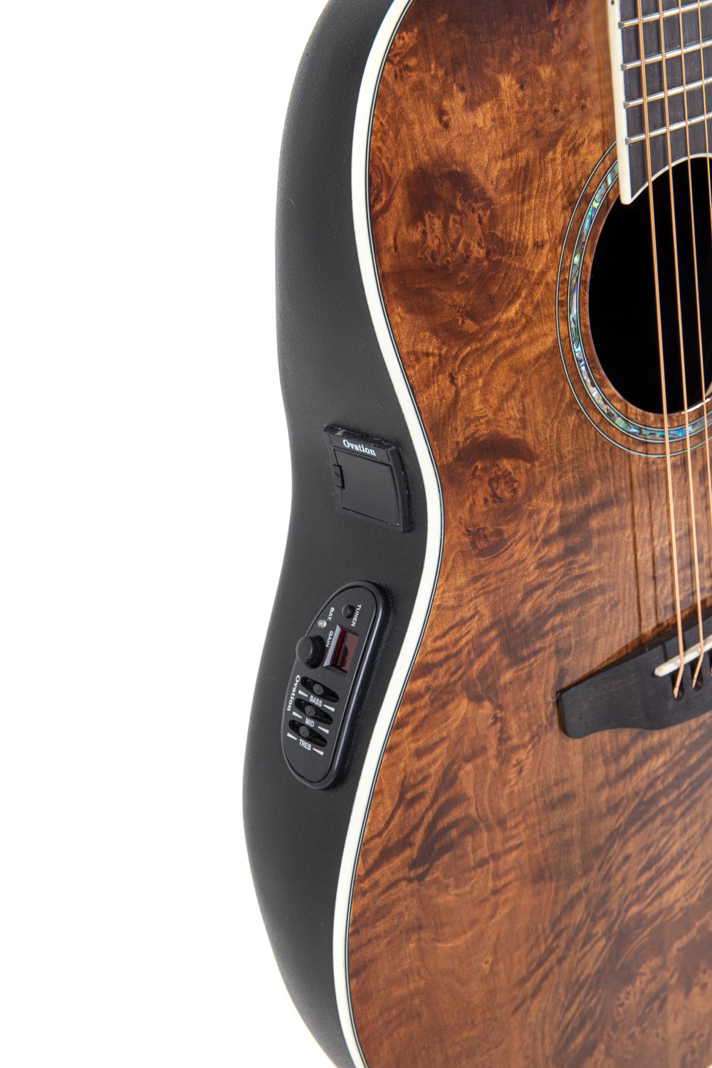 Ovation Celebrity Traditional Plus E-Acoustic Guitar CS24P-NBM, Nutmeg Burled Maple - view 8