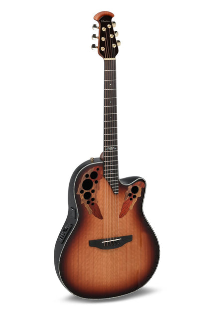 Ovation Celebrity Exotic Selection 2025 Limited E-Acoustic Guitar CE44P-FLE-G, Flamed Eucalyptus - view 1