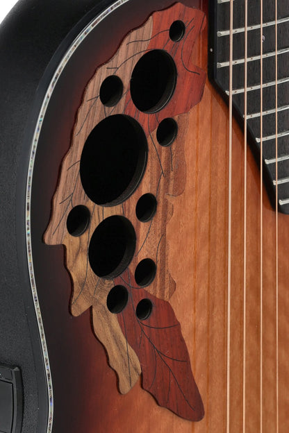 Ovation Celebrity Exotic Selection 2025 Limited E-Acoustic Guitar CE44P-FLE-G, Flamed Eucalyptus - view 11