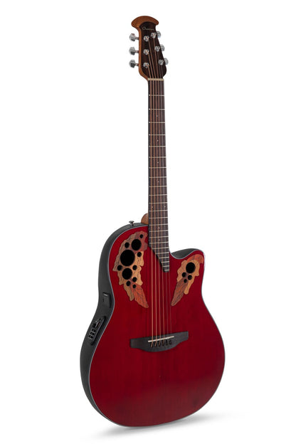 Ovation Celebrity Elite E-Acoustic Guitar CE44-RR, Ruby Red - view 1