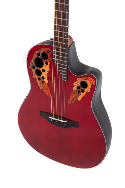 Ovation Celebrity Elite E-Acoustic Guitar CE44-RR, Ruby Red - view 5