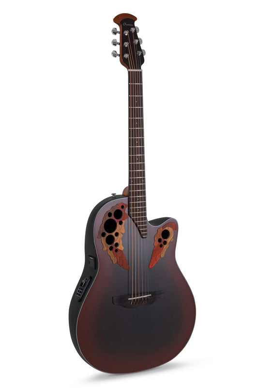 Ovation Celebrity Elite E-Acoustic Guitar CE44-RRB, Reverse Red Burst - view 1
