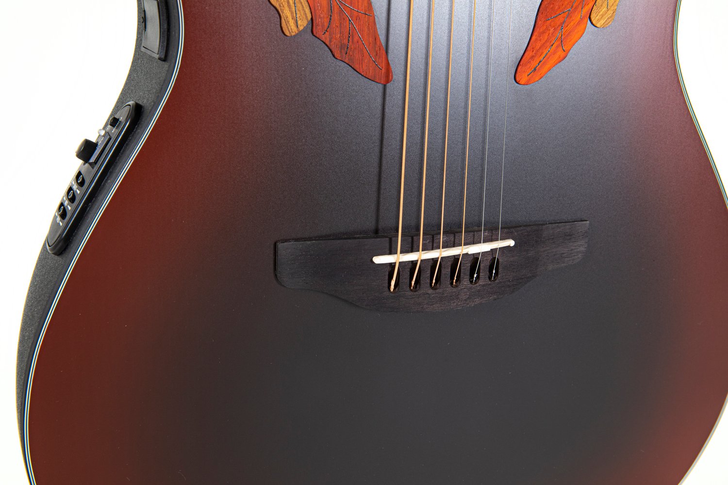 Ovation Celebrity Elite E-Acoustic Guitar CE44-RRB, Reverse Red Burst - view 7