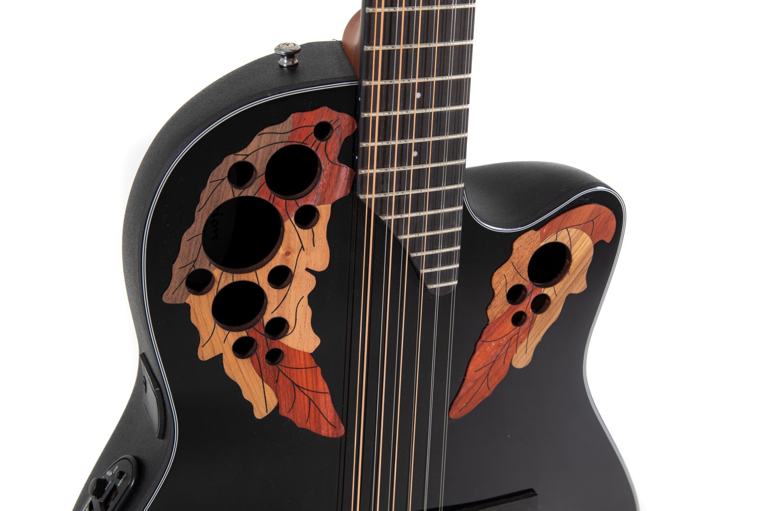Ovation Celebrity Elite E-Acoustic Guitar CE4412-5, Black, 12-String - view 6
