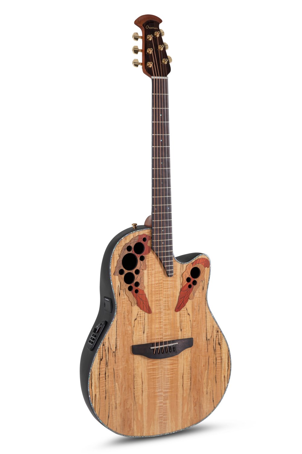 Ovation Celebrity Elite Plus E-Acoustic Guitar CE44P-SM, Natural Spalted Maple - view 1