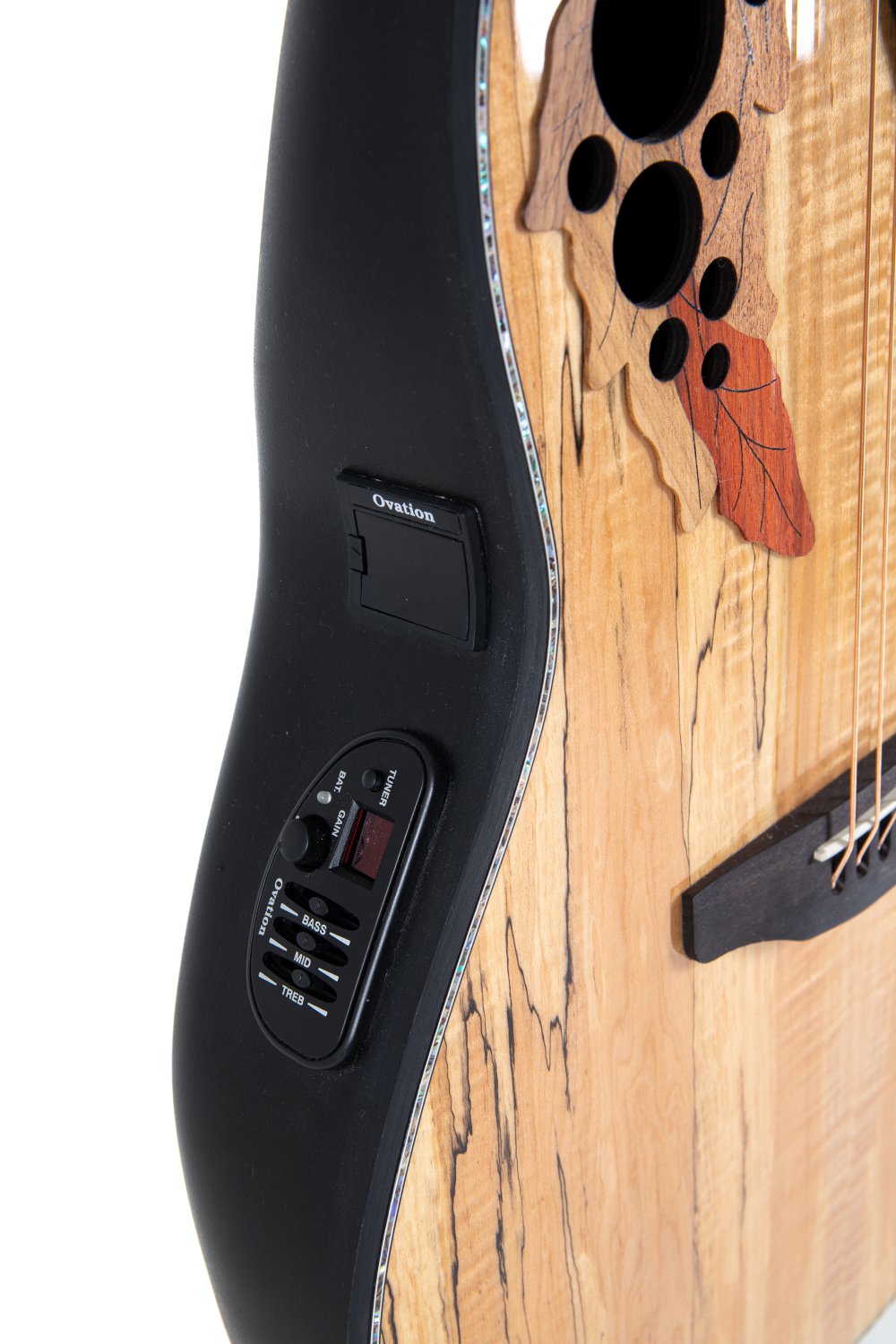 Ovation Celebrity Elite Plus E-Acoustic Guitar CE44P-SM, Natural Spalted Maple - view 8