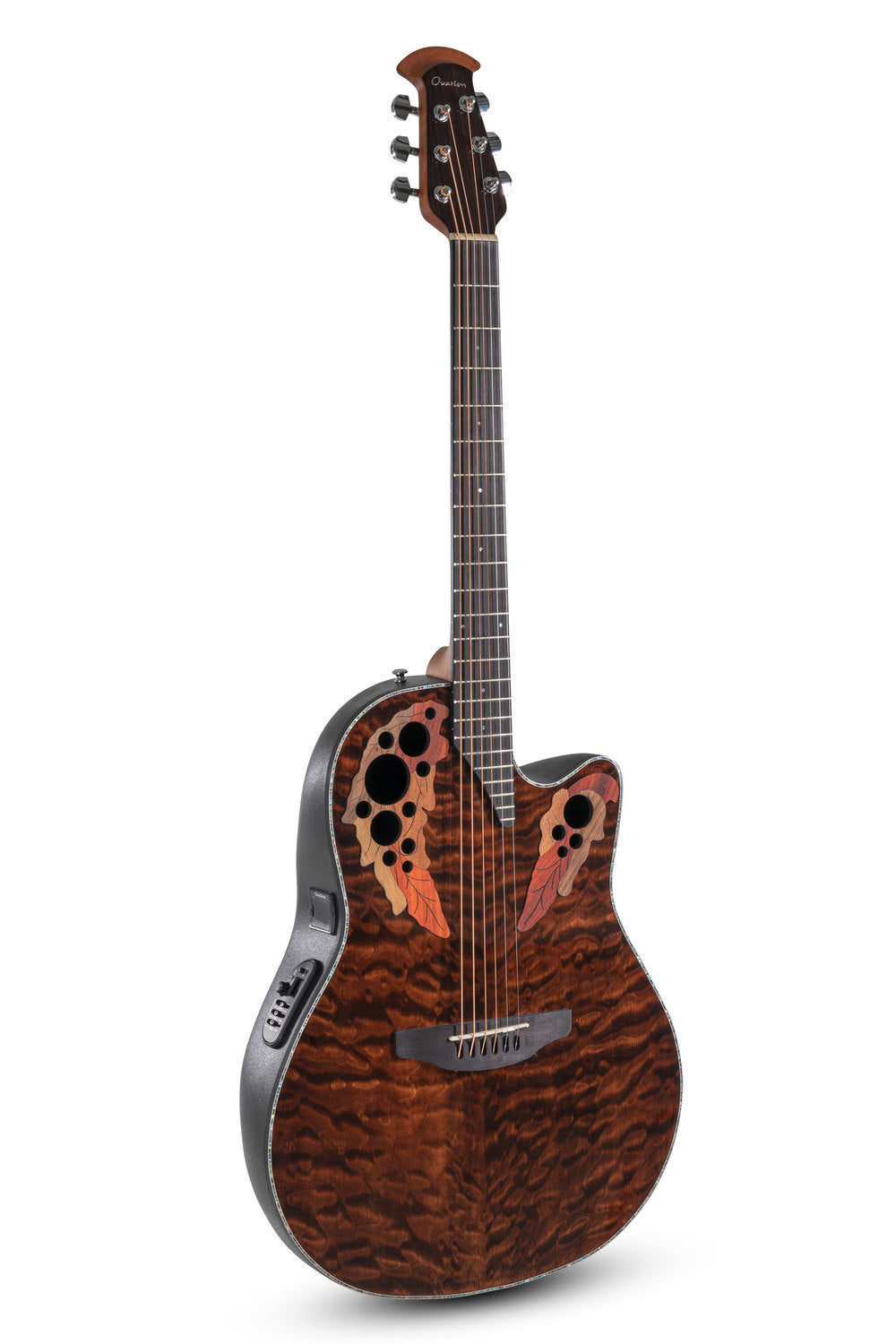 Ovation Celebrity Elite Plus E-Acoustic Guitar CE44P-TGE, Dark Tiger Eye - view 1