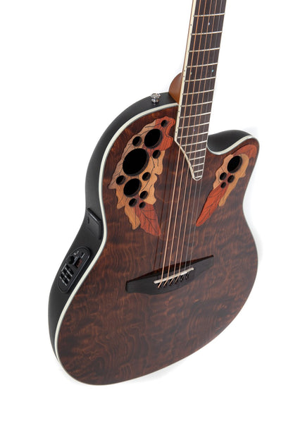 Ovation Celebrity Elite Plus E-Acoustic Guitar CE48P-TGE, Tiger Eye - view 4