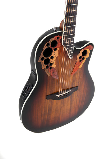 Ovation Celebrity Elite Plus E-Acoustic Guitar CE48P-KOAB, Koa Burst - view 4