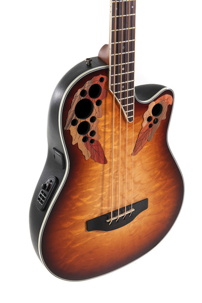 Ovation Celebrity Elite E-Acoustic Bass CEB44X-7C, Cognac Burst - view 4