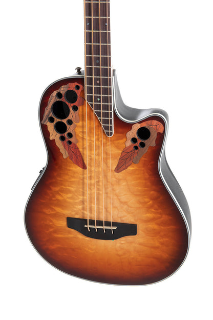Ovation Celebrity Elite E-Acoustic Bass CEB44X-7C, Cognac Burst - view 5