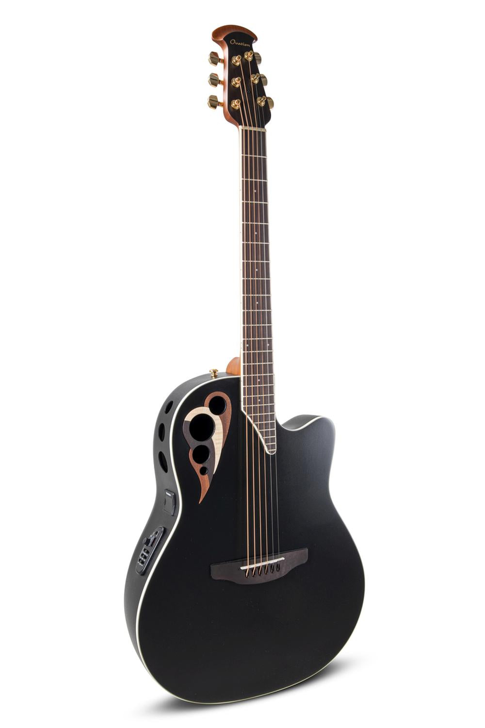 Ovation Celebrity Deluxe E-Acoustic Guitar CDX40-5-G, Black Satin - view 1