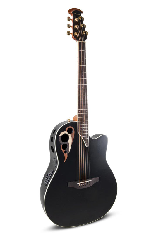 Ovation Celebrity Deluxe E-Acoustic Guitar CDX40-5-G, Black Satin - view 1
