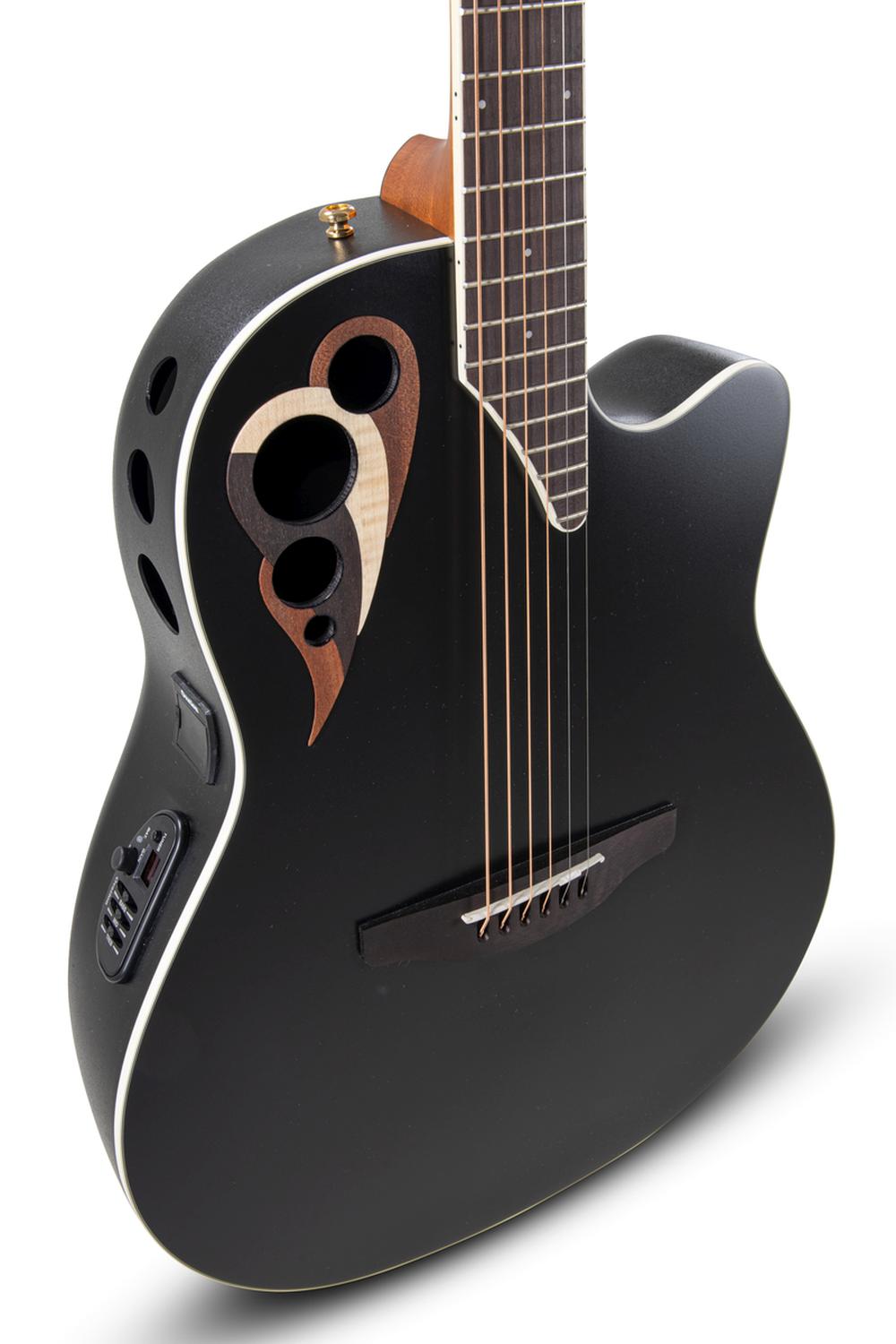 Ovation Celebrity Deluxe E-Acoustic Guitar CDX40-5-G, Black Satin - view 4