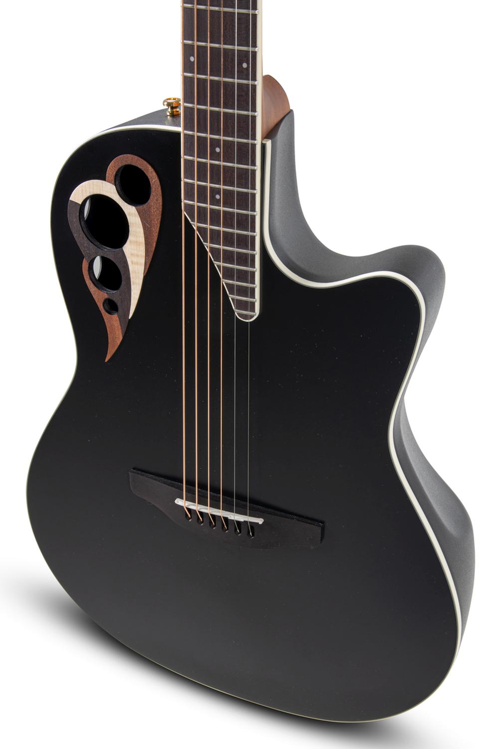 Ovation Celebrity Deluxe E-Acoustic Guitar CDX40-5-G, Black Satin - view 5