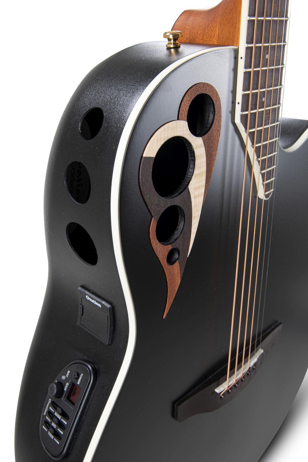 Ovation Celebrity Deluxe E-Acoustic Guitar CDX40-5-G, Black Satin - view 8