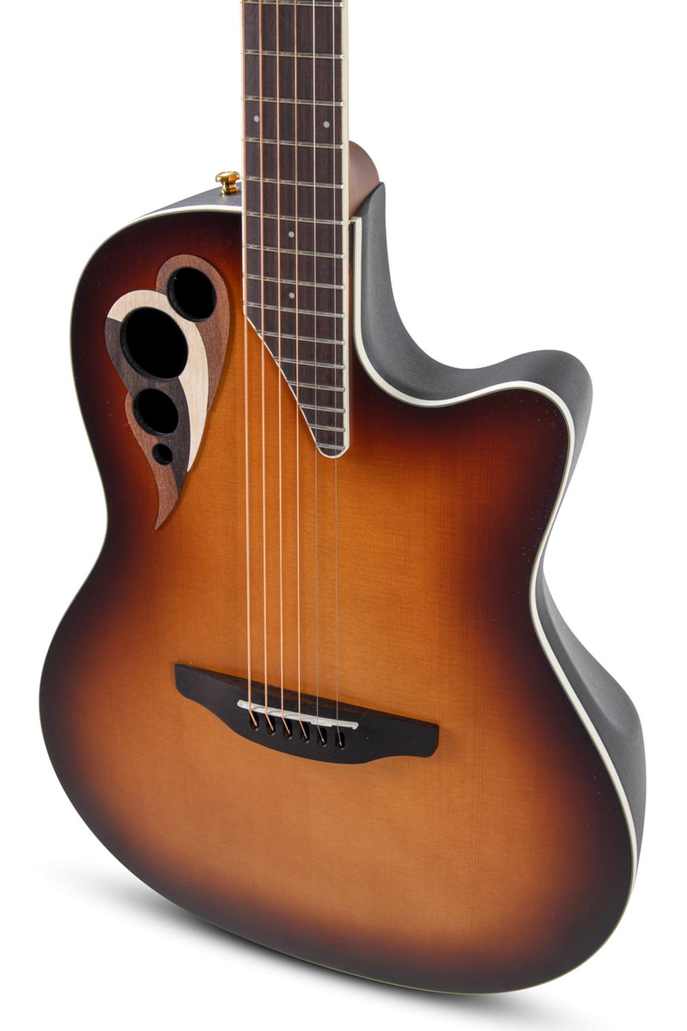 Ovation Celebrity Deluxe E-Acoustic Guitar CDX40-1-G, Vintage Suburst Satin - view 5