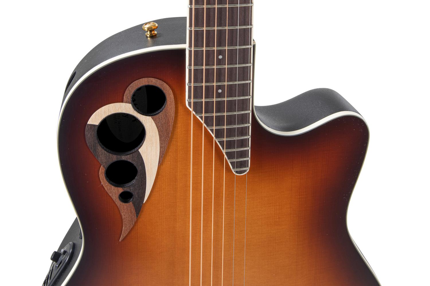 Ovation Celebrity Deluxe E-Acoustic Guitar CDX40-1-G, Vintage Suburst Satin - view 6