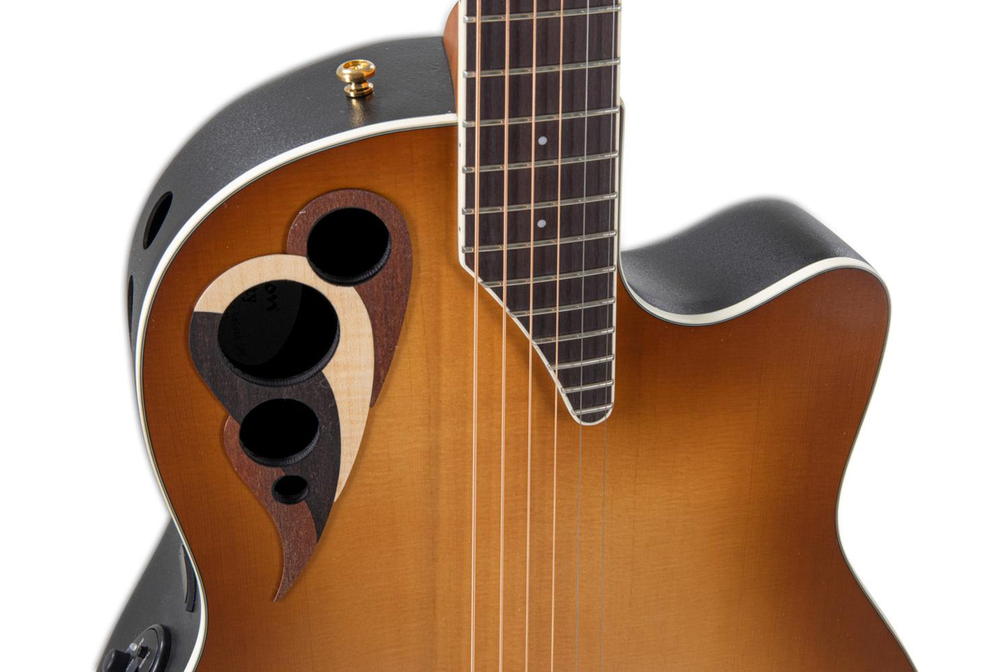 Ovation Celebrity Deluxe E-Acoustic Guitar CDX40-PB-G, Vintage Peach Burst Satin - view 6
