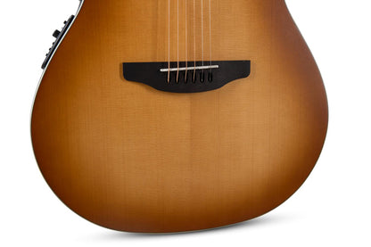 Ovation Celebrity Deluxe E-Acoustic Guitar CDX40-PB-G, Vintage Peach Burst Satin - view 7