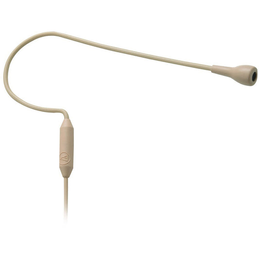 Audio Technica Omnidirectional condenser headworn microphone with 55" cable terminated with loc