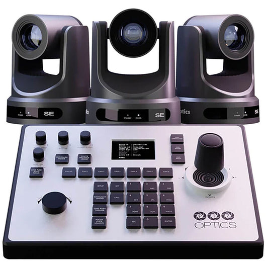 PTZOptics Producer Bundle - Three Move SE 20X Cameras and 4D Joystick Controller