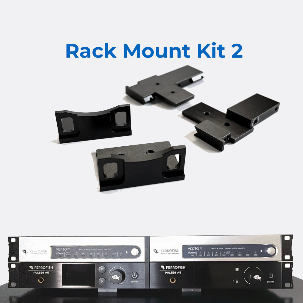 Ferrofish Rack Mount Kit 2 aluminum rack ears and center connector