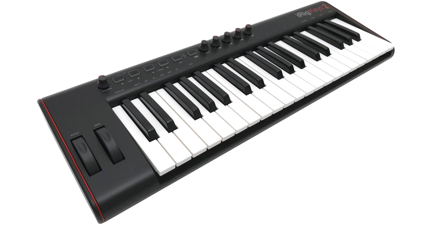iRig Keys 2 Pro full-sized 37-key MIDI controller for iPhone/iPad and Mac/PC