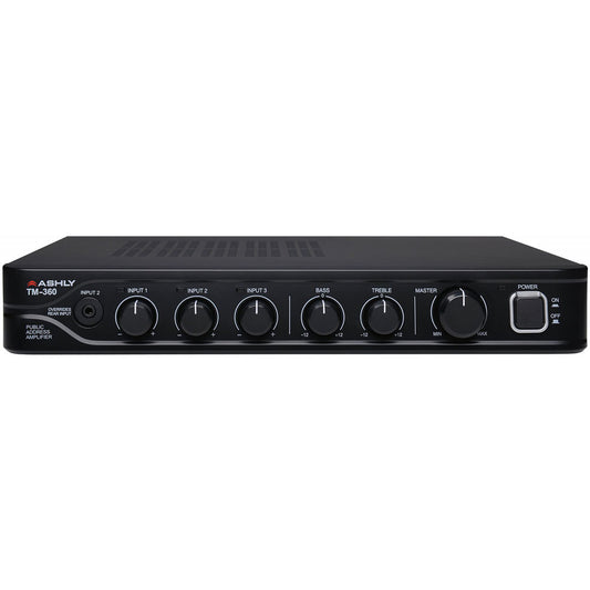 ASHLY 60-Watt 3-Input Mixer/Amp with Xfmr Isolated Constant-Voltage & 4 Ohm
