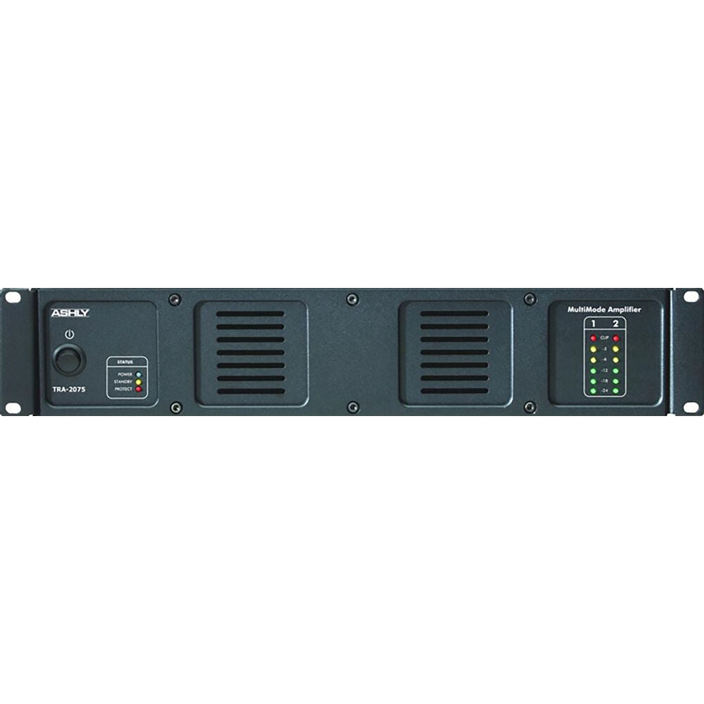 ASHLY Convection-Cool Power Amplifier w/ Xfmr Iso 2 x 75W @ 4/8 Ohm, 25V, 70V,