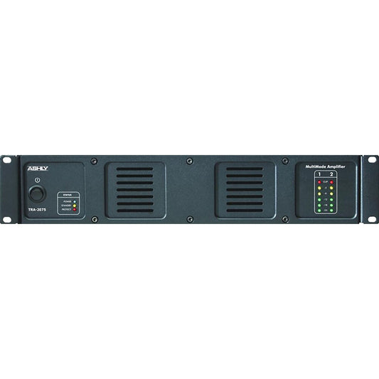 ASHLY Convection-Cool Power Amplifier w/ Xfmr Iso 2 x 75W @ 4/8 Ohm, 25V, 70V,