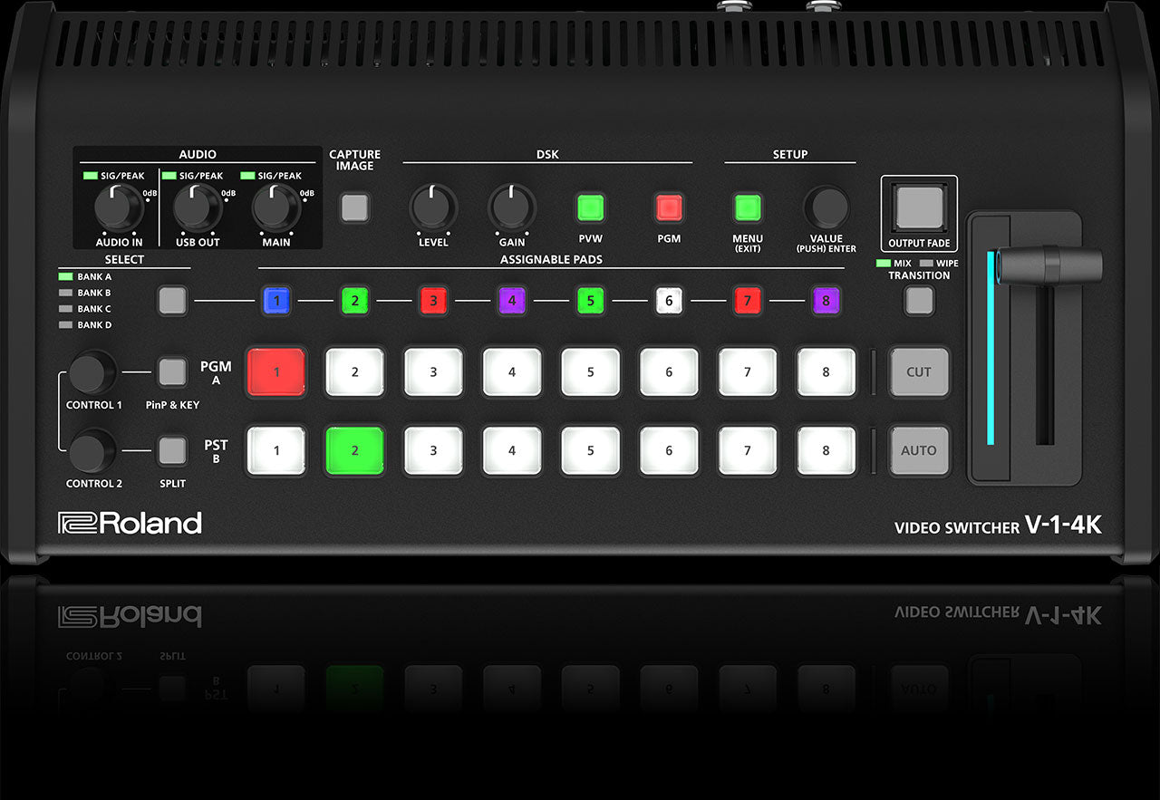 Roland V-1-4K 4K/60P Hdr Compact Video Switcher. 5 Inputs