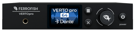 Ferrofish VERTOpro 64 front panel with color display